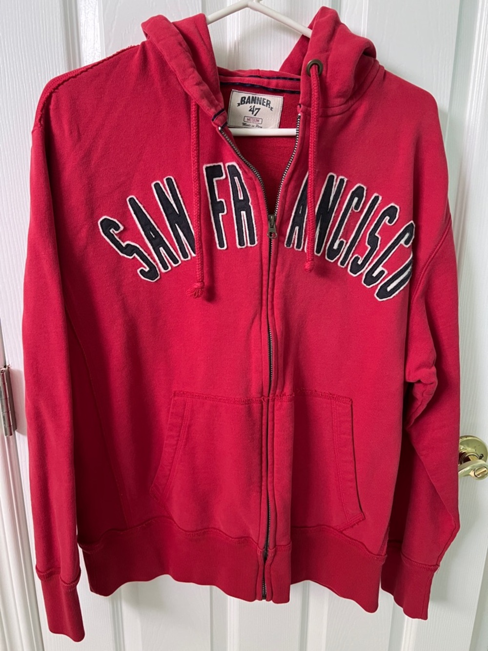 Banner 47 Women's San Francisco Red Zip Hoodie